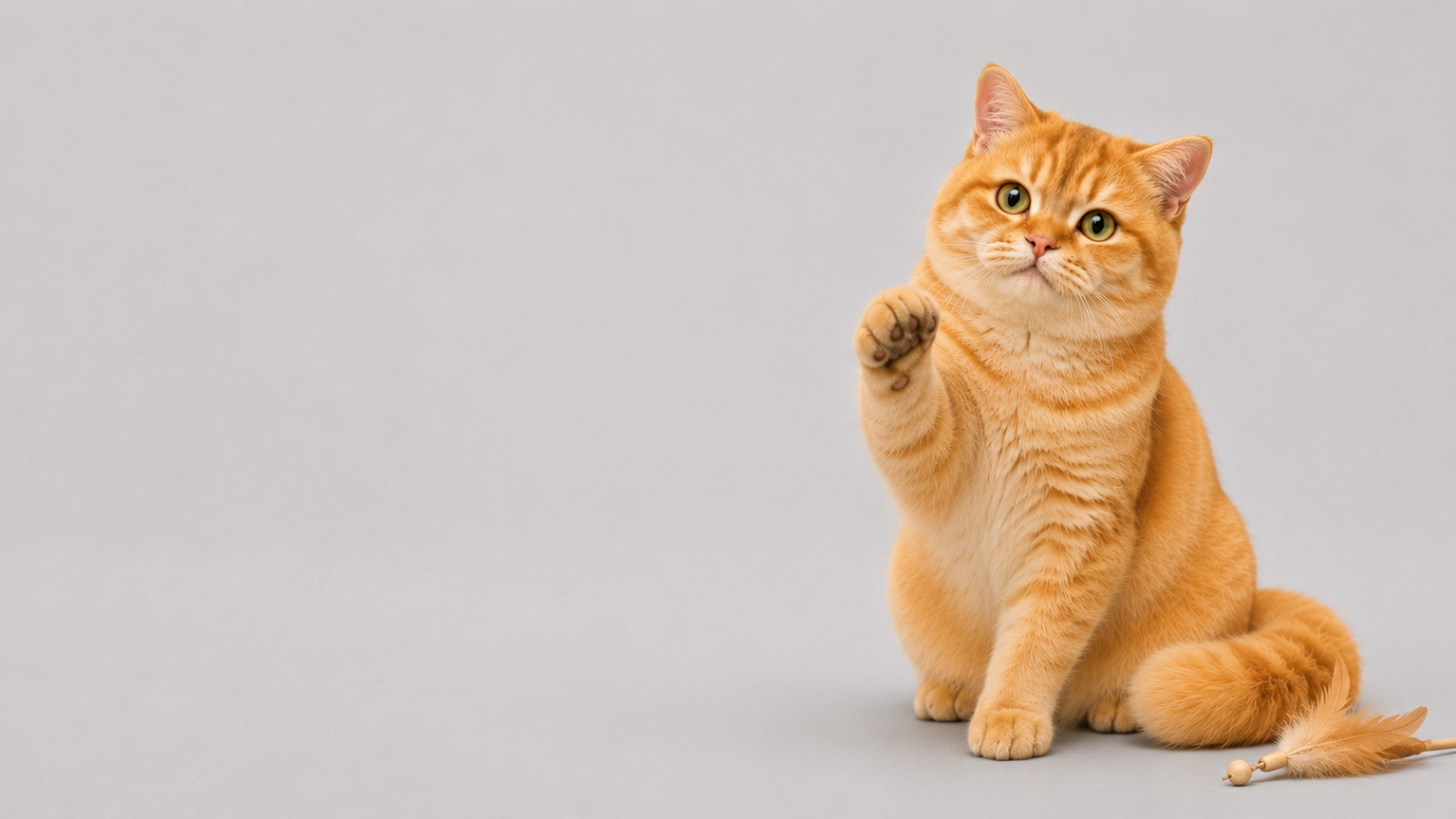 橘猫抬起爪子回应点击