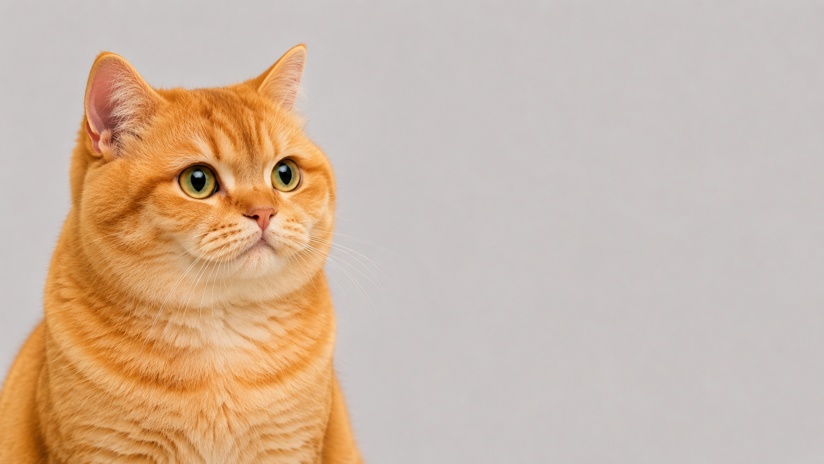 橘猫靠近毛线球，像在追随光标